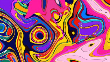 Seamless fluid illustration for a lively and colorful abstract banner.
