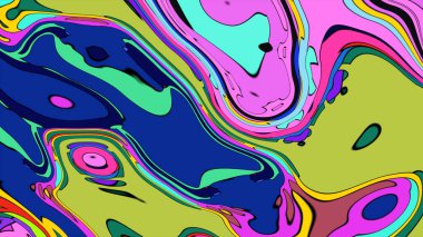 Seamless fluid illustration for a lively and colorful abstract banner.