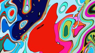 Seamless fluid illustration for a lively and colorful abstract banner.