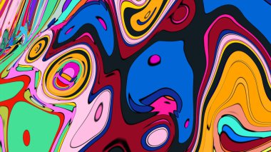 Seamless fluid illustration for a lively and colorful abstract banner.