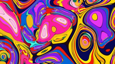 Seamless fluid illustration for a lively and colorful abstract banner.