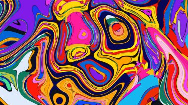 Seamless fluid illustration for a lively and colorful abstract banner.