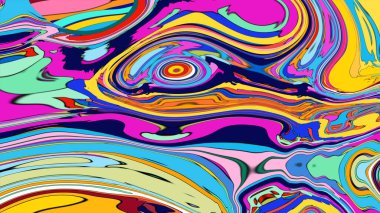 Seamless fluid illustration for a lively and colorful abstract banner.