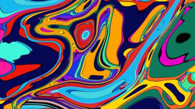 Seamless fluid illustration for a lively and colorful abstract banner.