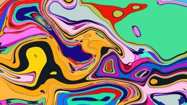 Dynamic psychedelic art with flowing liquid shapes and bright colors.