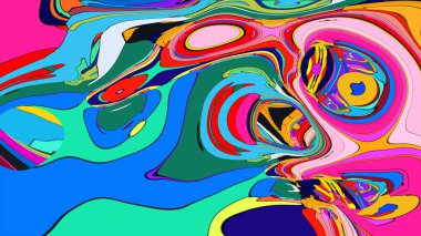 Dynamic psychedelic art with flowing liquid shapes and bright colors.