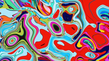 Artistic abstract illustration, showcasing vibrant paint and hypnotic motion.
