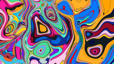 Artistic abstract illustration, showcasing vibrant paint and hypnotic motion.