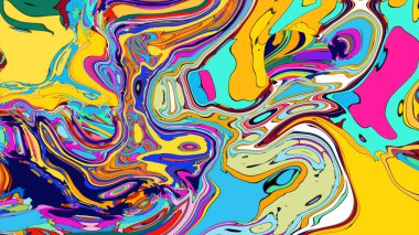 Artistic abstract illustration, showcasing vibrant paint and hypnotic motion.
