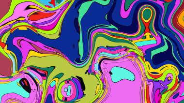 Artistic abstract illustration, showcasing vibrant paint and hypnotic motion.