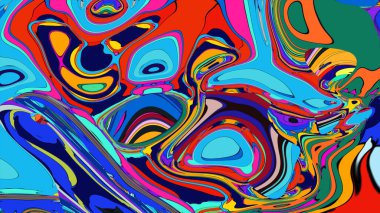 Bright fluid illustration, a dynamic and expressive Lava Lamp wallpaper.