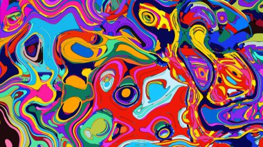 Bright fluid illustration, a dynamic and expressive Lava Lamp wallpaper.