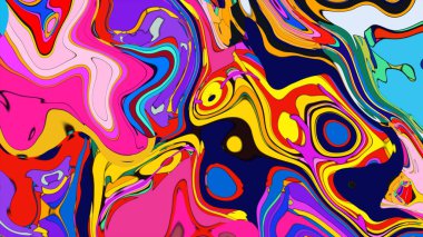 Bright fluid illustration, a dynamic and expressive Lava Lamp wallpaper.