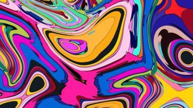 Hypnotic colorful liquid illustration, ideal for posters or banner