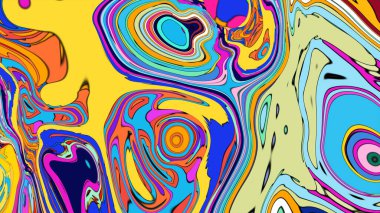 Hypnotic colorful liquid illustration, ideal for posters or banner