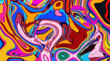 Colorful abstract fluid illustration, perfect for a modern poster template.