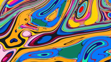Dynamic liquid art illustration, a vibrant and flowing abstract background.
