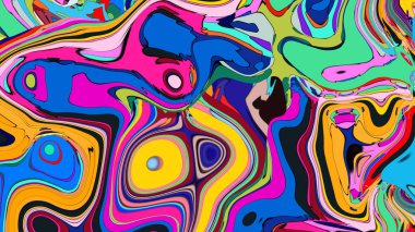 Flowing gradient pattern illustration with a seamless, lava lamp fluid.