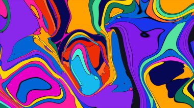 Flowing gradient pattern illustration with a seamless, lava lamp fluid.