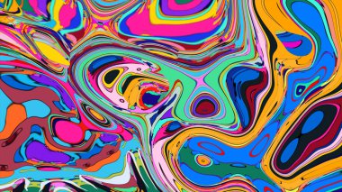 Flowing gradient pattern illustration with a seamless, lava lamp fluid.