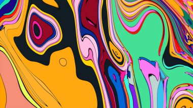 Vibrant abstract background illustration with flowing liquid art.