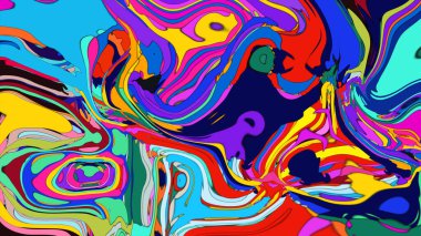 Vibrant abstract background illustration with flowing liquid art.