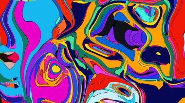 Vibrant abstract background illustration with flowing liquid art.