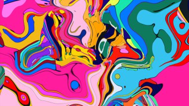 Vibrant abstract background illustration with flowing liquid art.