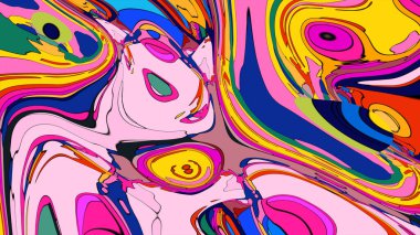 Flowing liquid colors illustration, a modern and expressive background.
