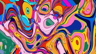 Flowing liquid colors illustration, a modern and expressive background.