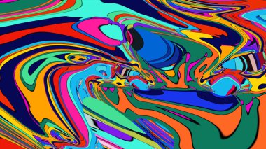 Flowing liquid colors illustration, a modern and expressive background.
