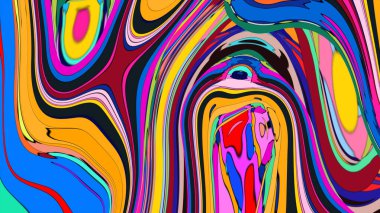 Colorful psychedelic pattern illustration, a vibrant and engaging design.