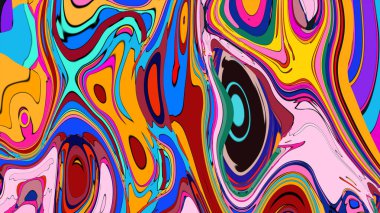 Colorful psychedelic pattern illustration, a vibrant and engaging design.