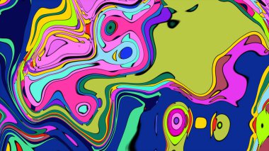 Colorful psychedelic pattern illustration, a vibrant and engaging design.