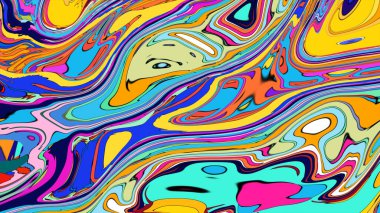Colorful psychedelic pattern illustration, a vibrant and engaging design.