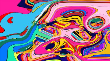 psychedelic and Hypnotic fluid art illustration, a striking and imaginative graphic.