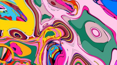 psychedelic and Hypnotic fluid art illustration, a striking and imaginative graphic.