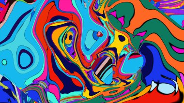 Artistic liquid abstract illustration, a modern and eye-catching visual.