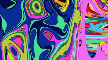 Swirling rainbow spectrum illustration, a bold and captivating pattern.