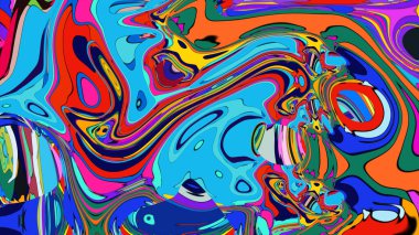 Swirling rainbow spectrum illustration, a bold and captivating pattern.