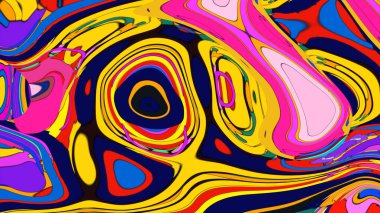 Dynamic colorful marbling illustration, a playful and energetic graphic.