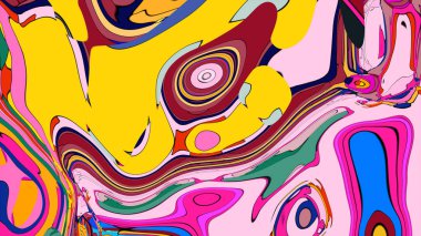 Dynamic colorful marbling illustration, a playful and energetic graphic.