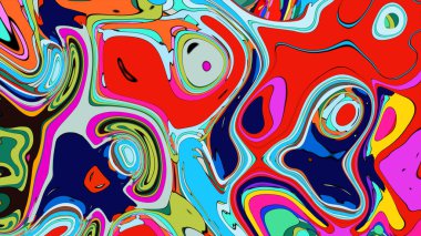 Bright artistic wave illustration, a bold and expressive pattern.