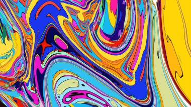 Bright artistic wave illustration, a bold and expressive pattern.