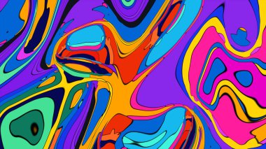 Colorful liquid flow illustration, a dynamic and energetic background.