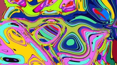 Vibrant abstract swirl illustration, a psychedelic and fluid design.