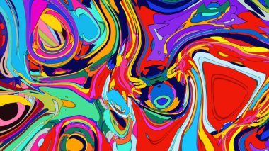 Bir moda markası için sıvı akış efektli yaratıcı bir afiş..