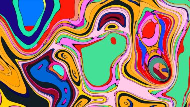 Bir moda markası için sıvı akış efektli yaratıcı bir afiş..