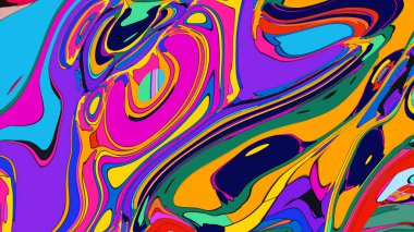 Bir moda markası için sıvı akış efektli yaratıcı bir afiş..