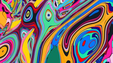 Bir moda markası için sıvı akış efektli yaratıcı bir afiş..